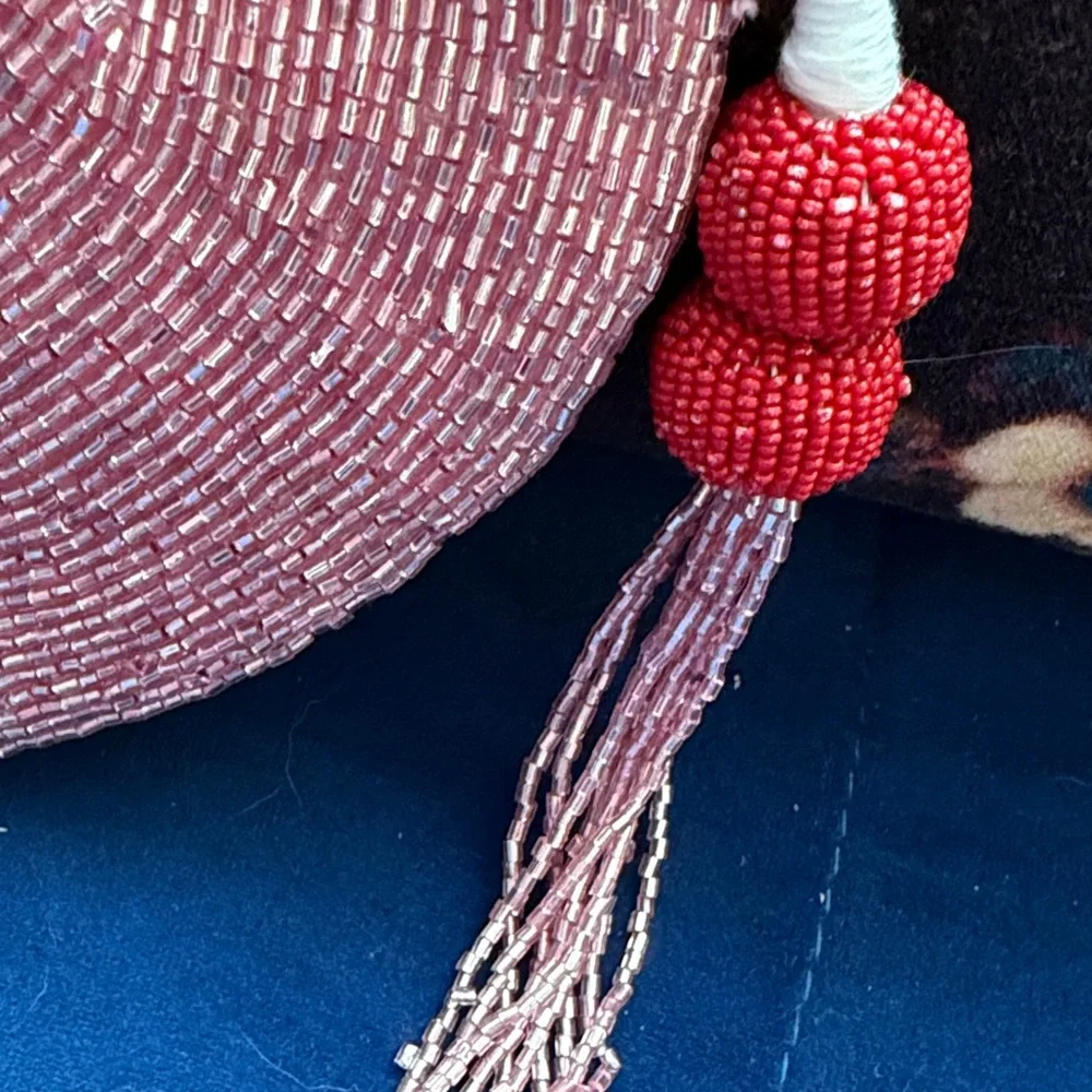 Source Unknown Heart-Shaped Beaded Wallet - Pink and Red - Picture 3 of 6